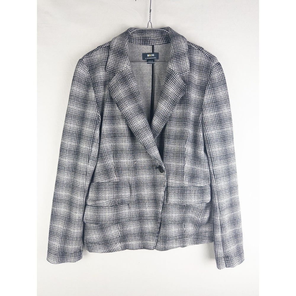 Maeve‎ Anthropologie Blazer Womens M Plaid Single Breasted Office Career